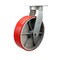 Service Caster 12'' Extra Heavy Duty Red Poly on Cast Iron Wheel Swivel Top Plate Caster CRAN-SCC-KP92S1230-PUR-RS - alternate 1